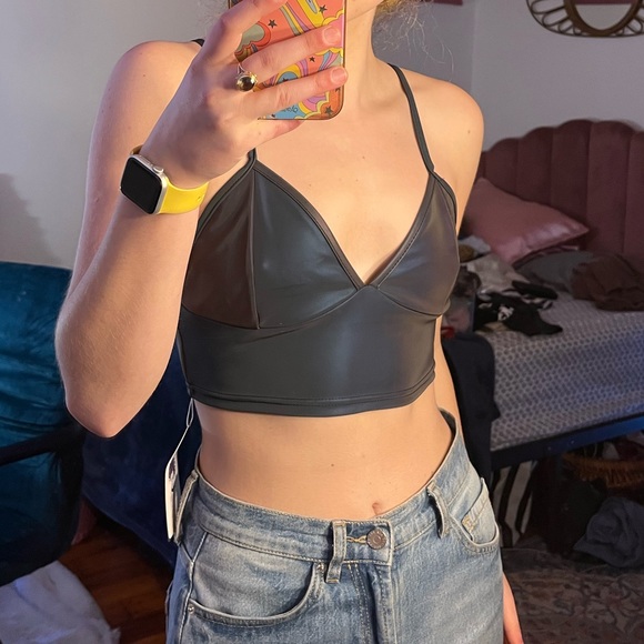 NWT Do Myself Reflective Holographic Cropped Tank for Going Out, Rave, Festival - Picture 5 of 5